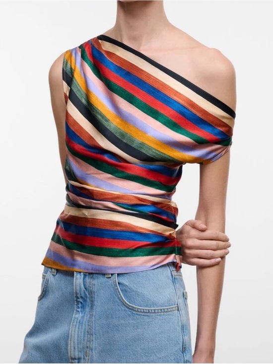STAUD Tops - NWOT STAUD Asymmetrical Silk Top